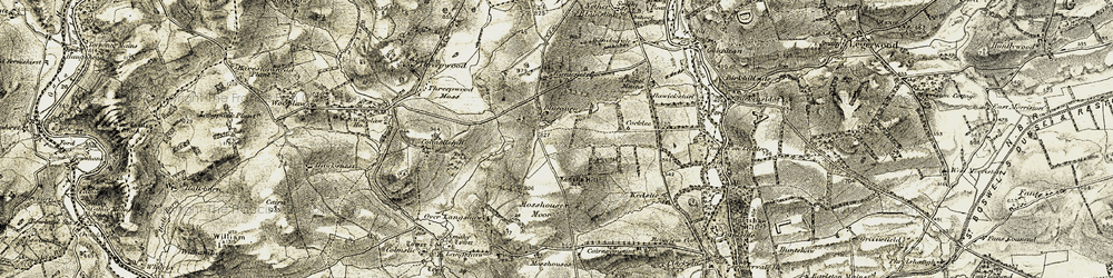 Old map of Bluecairn in 1901-1904