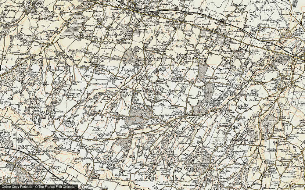 Old Map of Bluetown, 1897-1898 in 1897-1898