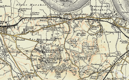 Old map of Bluewater in 1897-1898