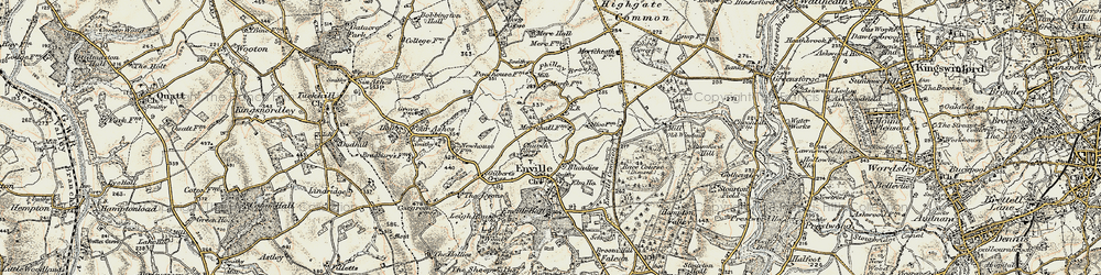 Old map of Blundies in 1902