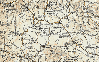 Old map of Marshwood Vale in 1898-1899