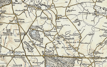 Old map of Blymhill Marsh in 1902