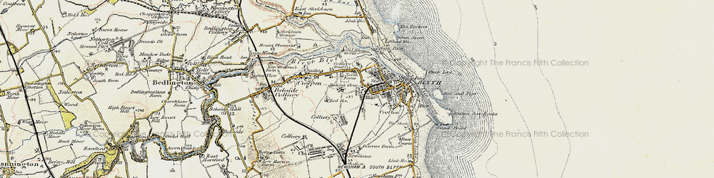 Old map of Blyth in 1901-1903