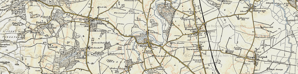 Old map of Blyth in 1903
