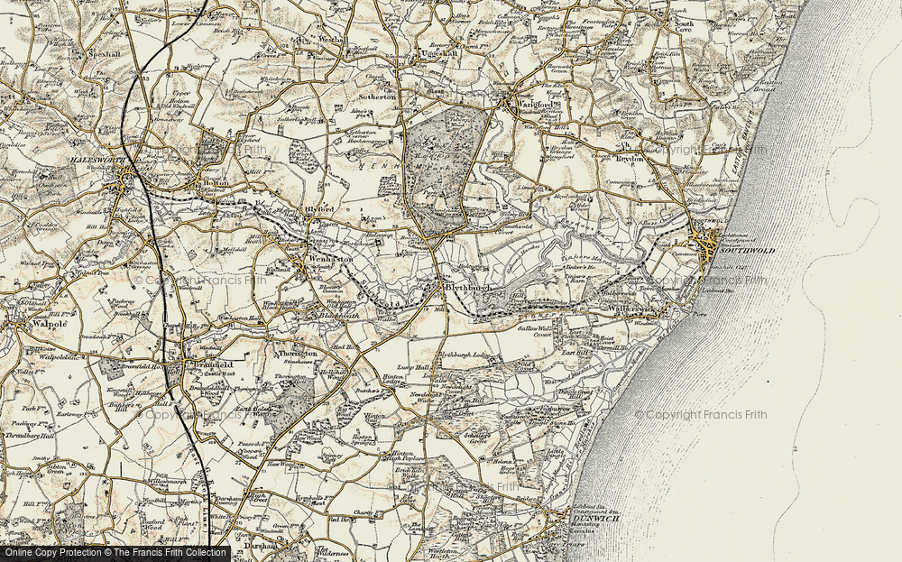 Old Map of Historic Map covering Tinker's Ho in 1901-1902