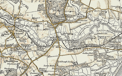 Old map of Blythburgh in 1901-1902