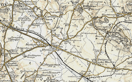 Old map of Blythe Marsh in 1902