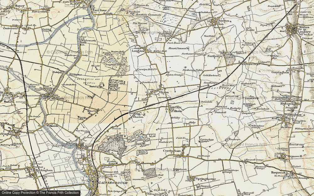 Old Map of Blyton, 1903 in 1903