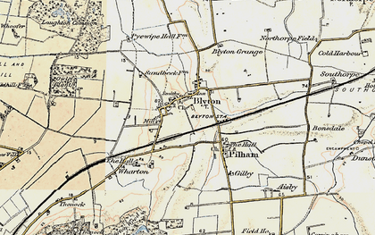 Old map of Blyton in 1903