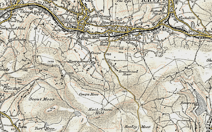 Old map of Brandwood Moor in 1903