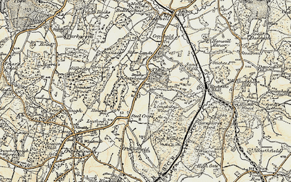 Old map of Boarshead in 1898