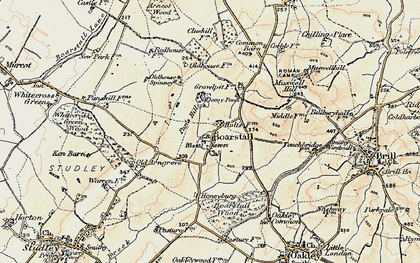 Old map of Boarstall in 1898-1899