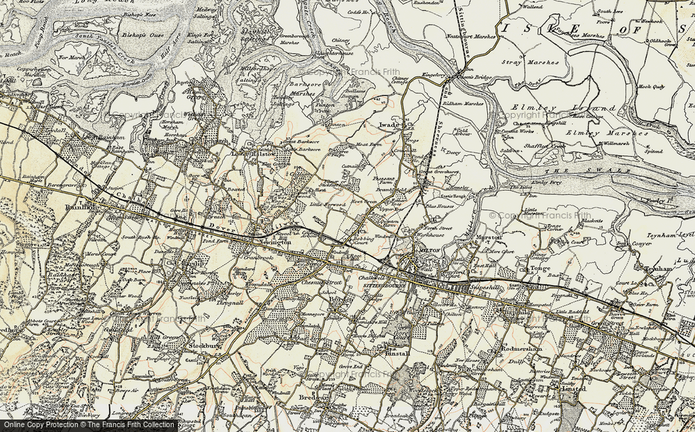 Old Map of Bobbing, 1897-1898 in 1897-1898