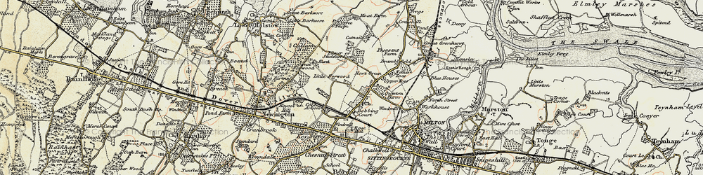 Old map of Bobbing in 1897-1898