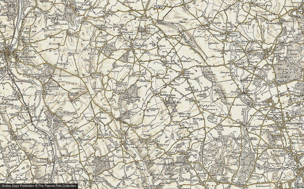 Old Map of Bobbington, 1902 in 1902