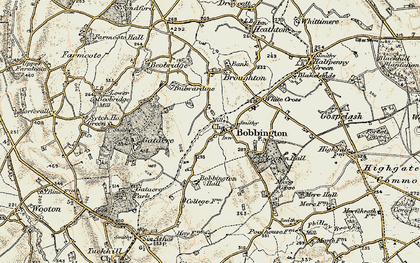 Old map of Bobbington in 1902