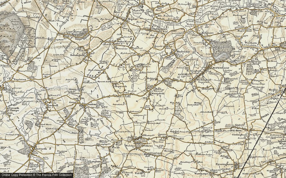 Old Map of Bobby Hill, 1901 in 1901