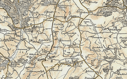 Old map of Botallick in 1900