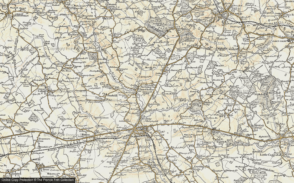 Old Map of Bocking Churchstreet, 1898-1899 in 1898-1899