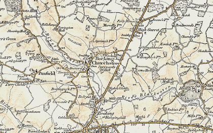 Old map of Bocking Churchstreet in 1898-1899