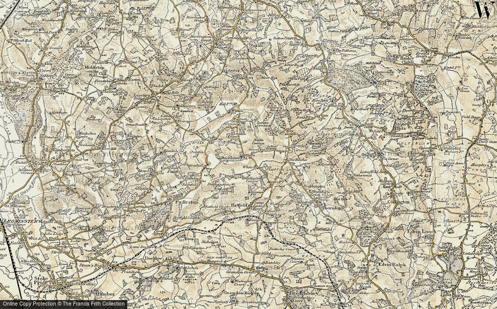 Old Map of Bockleton, 1899-1902 in 1899-1902