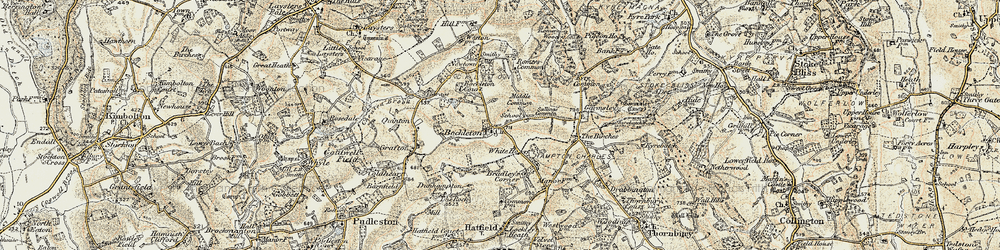 Old map of Bockleton in 1899-1902