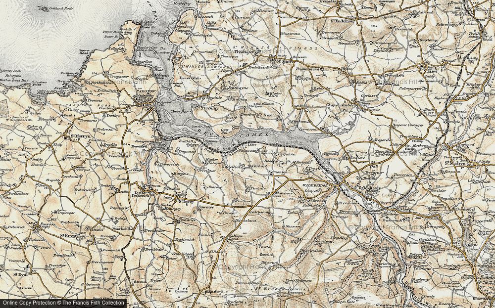 Old Map of Bodellick, 1900 in 1900
