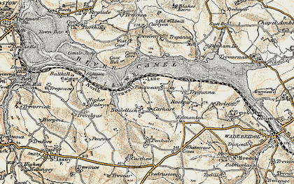 Old map of Bodellick in 1900