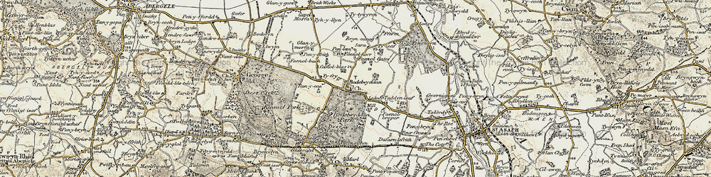 Old map of Bodelwyddan Park in 1902-1903