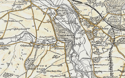 Old map of Bodenham in 1897-1898