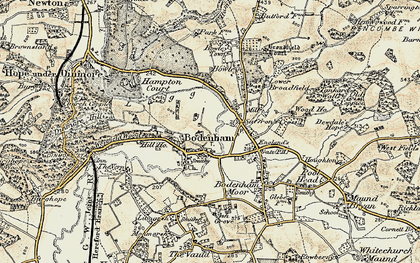 Old map of Bodenham in 1899-1901
