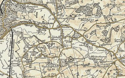 Old map of Bodenham Moor in 1899-1901