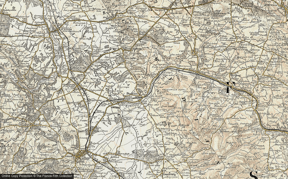 Old Map of Bodfari, 1902 in 1902