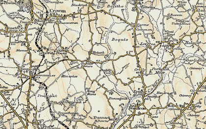 Old map of Bodilly in 1900