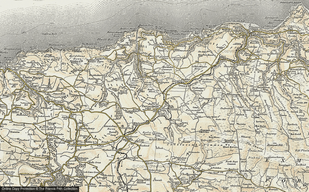 Old Map of Bodley, 1900 in 1900
