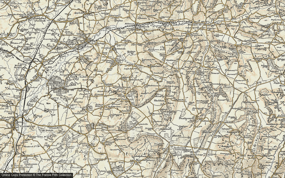 Old Map of Bodmiscombe, 1898-1900 in 1898-1900
