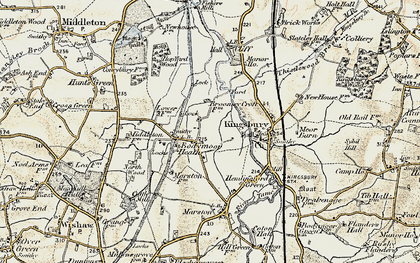 Old map of Bodymoor Heath in 1901-1902