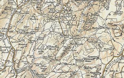 Old map of Black Rhadley Hill in 1902-1903