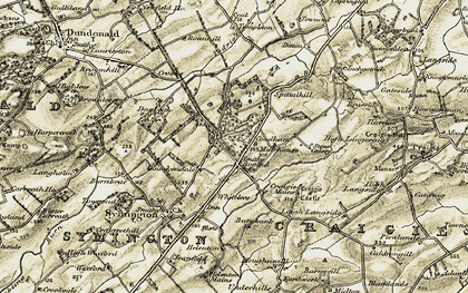 Old map of Bogend in 1905-1906