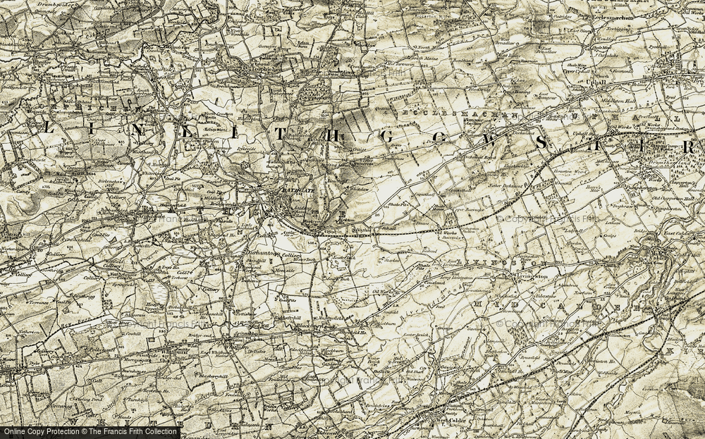 Old Map of Boghall, 1904 in 1904