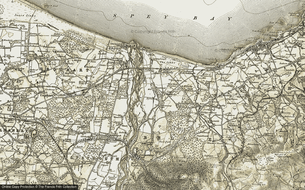 Old Map of Bogmoor, 1910 in 1910
