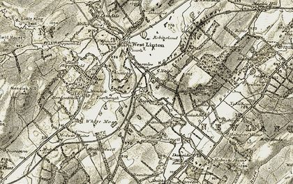 Old map of Broomlee Centre in 1903-1904