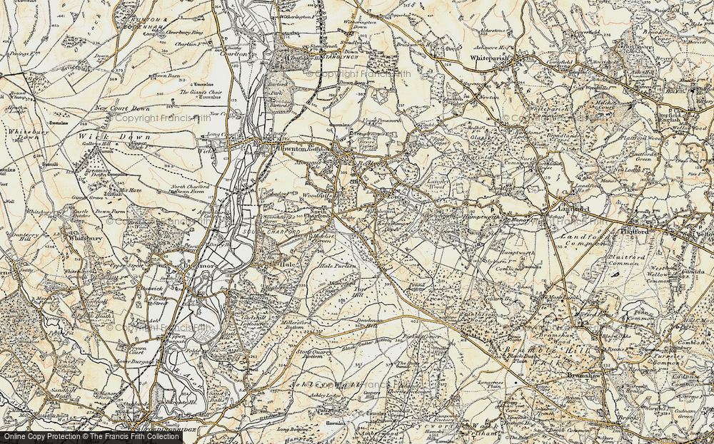 Old Map of Historic Map covering Hale Purlieu in 1897-1909