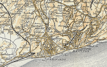 Old map of Bohemia in 1898