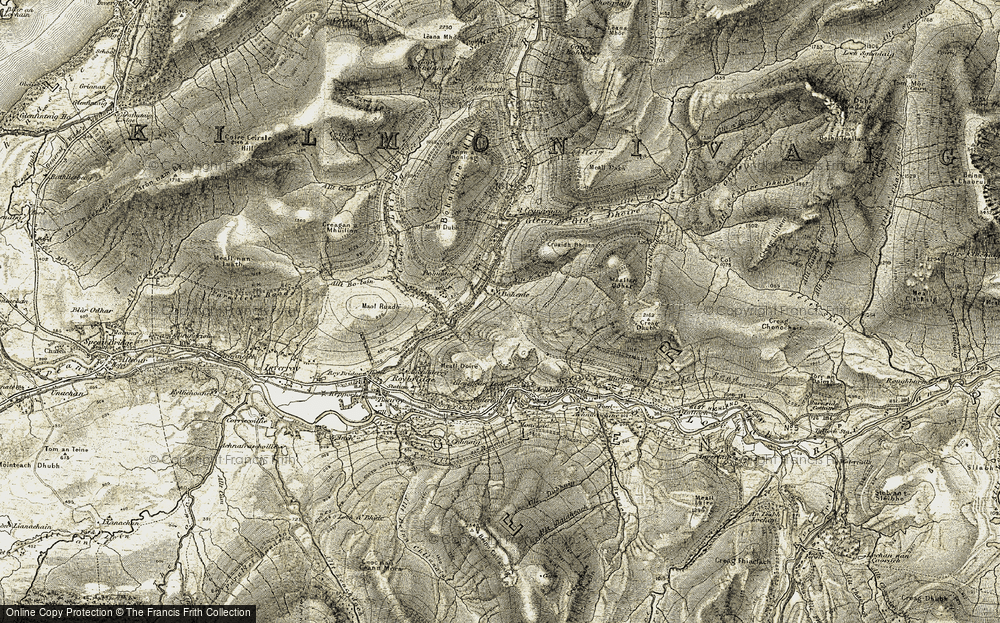 Old Map of Bohenie, 1906-1908 in 1906-1908