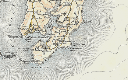 Old map of Bohortha in 1900