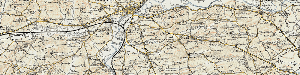 Old map of Beaulieu-fawr in 1901