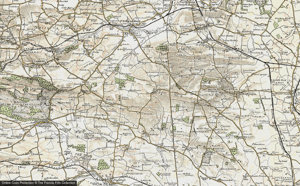 Old Map of Historic Map covering Legs Cross in 1903-1904