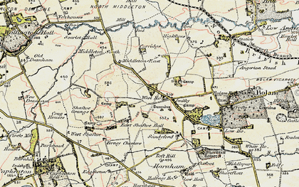 Old map of Bolam West Houses in 1901-1903