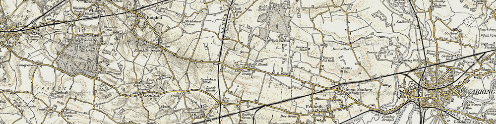 Old map of Bold Heath in 1903
